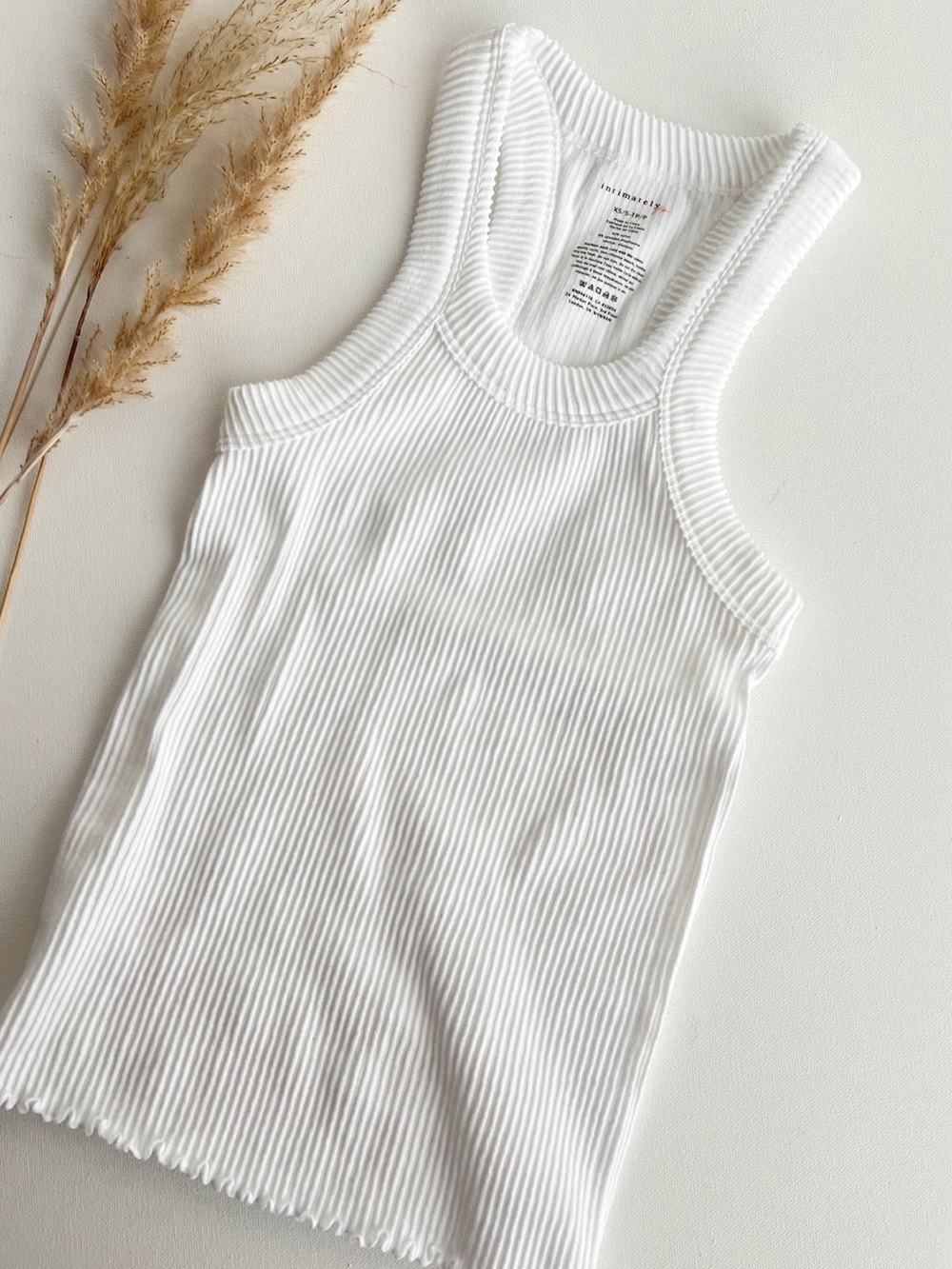 Free People Ribbed Seamless Tank - White-Women’s Size M/L